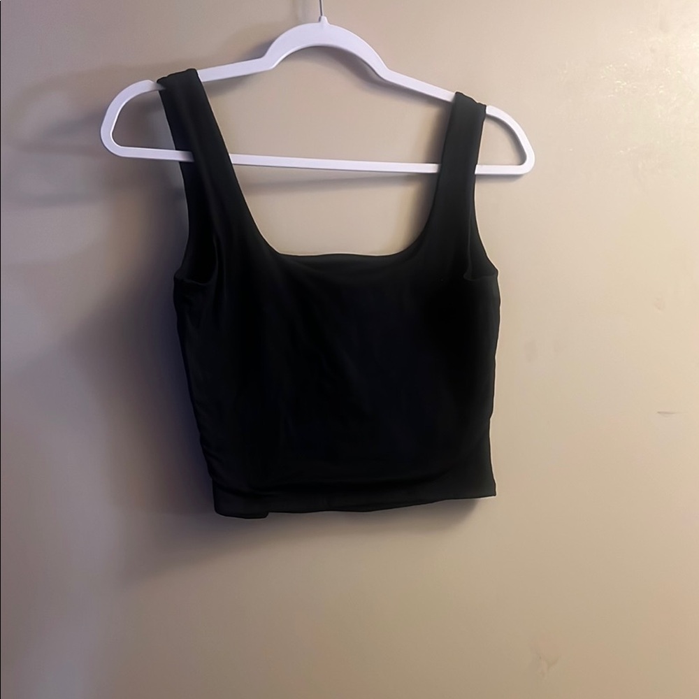 Windsor Black Fitted Crop Tank Top
